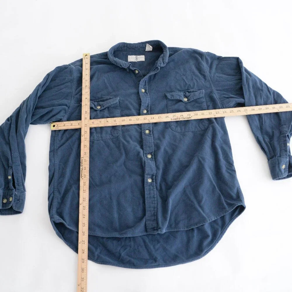 VTG River Trader Fleece Outdoor Button Down Heavyweight 100 Percent Cotton Shirt - Picture 3 of 11
